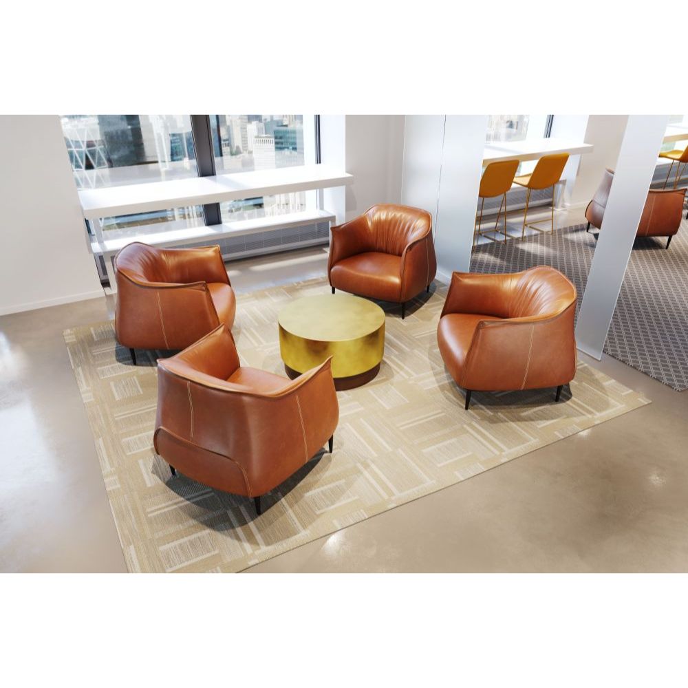 ARMCHAIR ZUO JULIAN ACCENT | Bedroom Living Room Chair | Brown Color | Synthetic Leather | Inside Armchair Sofa Recliner Armchair Divan Upholstered Seat Living Room Home Home Waiting Room Office Living Room Set