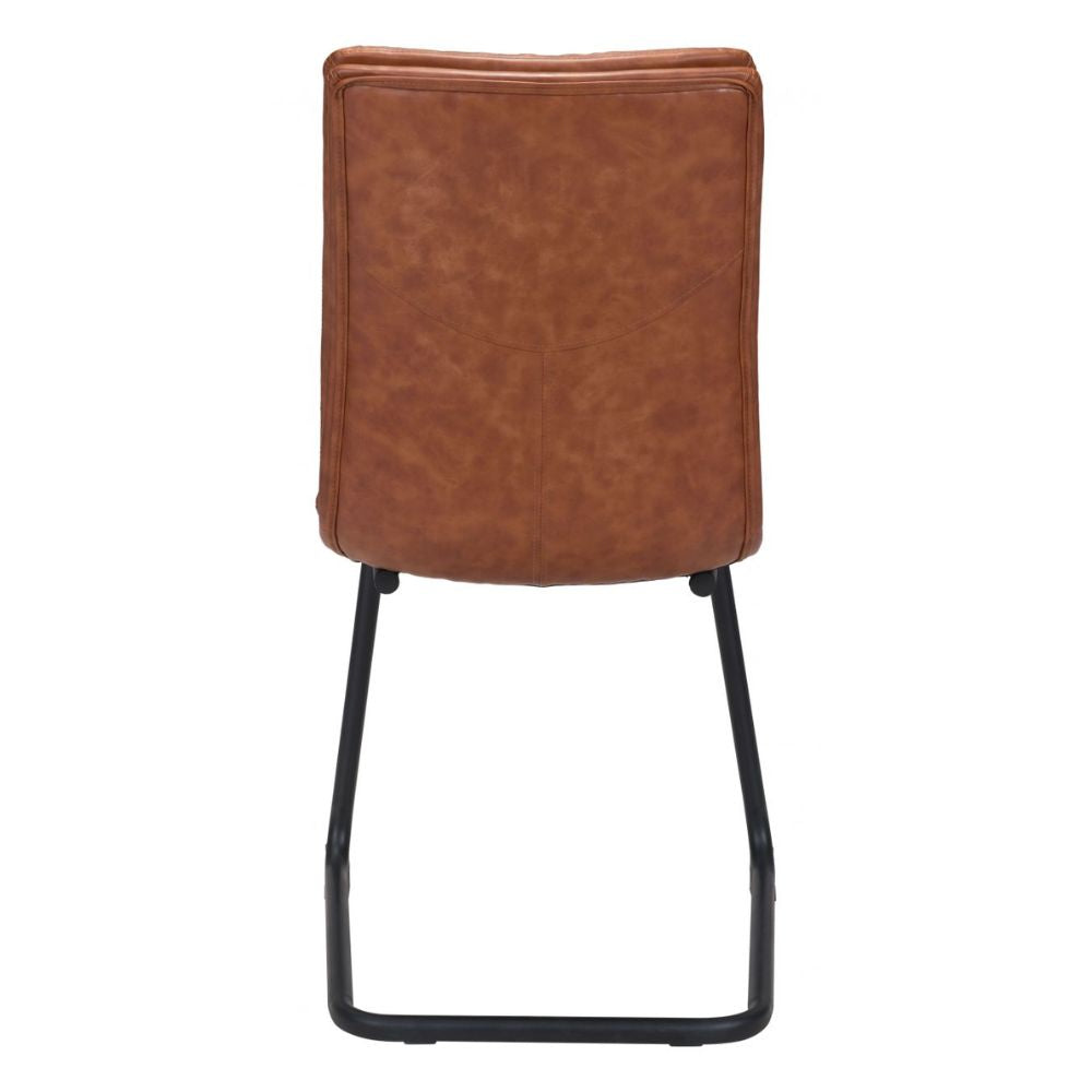 CHAIR SHARON 101955 | Dining Chair | Brown Black | 100%Polyurethane | Faux Leather | Inside | Bar Restaurant Cafetería Food Court Bar Breakfast Kitchen Bistro Office Space