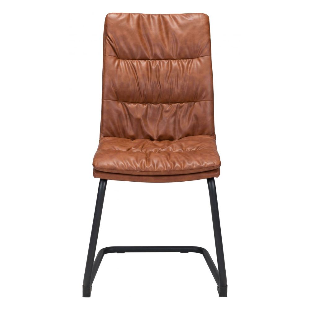CHAIR SHARON 101955 | Dining Chair | Brown Black | 100%Polyurethane | Faux Leather | Inside | Bar Restaurant Cafetería Food Court Bar Breakfast Kitchen Bistro Office Space