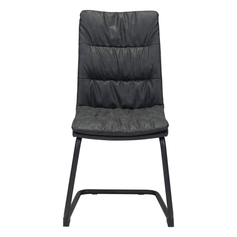 CHAIR SHARON ZUO 101954 | Dining Chair | Black | 100%Polyurethane | Faux Leather | Inside | Bar Restaurant Cafetería Food Court Bar Breakfast Kitchen Bistro Office Space