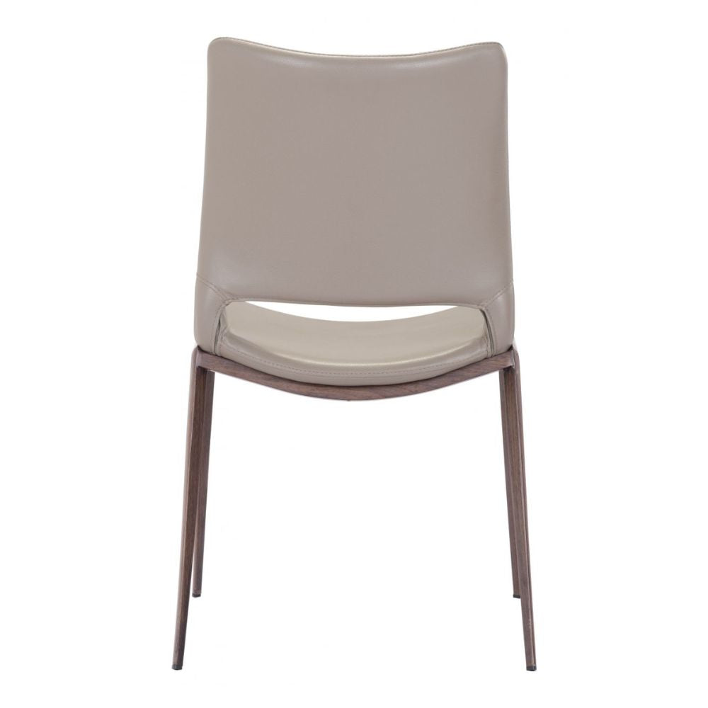 CHAIR ZUO ACE 101282 | Dining Chair | Brown | Walnut | 100% Polyurethane | Faux Leather | Inside | Use Interior Department Room Department Accommodation Studio Decoration Interiors Home Habitacion Dinner Room