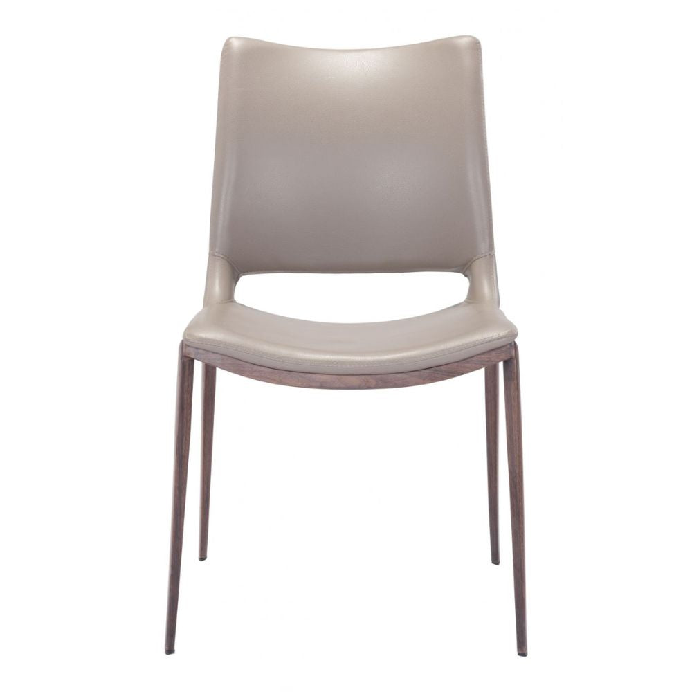 CHAIR ZUO ACE 101282 | Dining Chair | Brown | Walnut | 100% Polyurethane | Faux Leather | Inside | Use Interior Department Room Department Accommodation Studio Decoration Interiors Home Habitacion Dinner Room