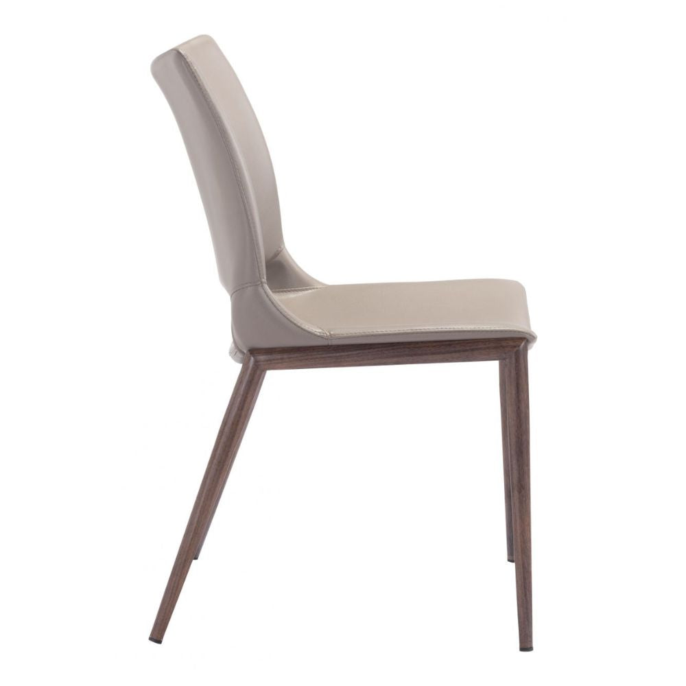 CHAIR ZUO ACE 101282 | Dining Chair | Brown | Walnut | 100% Polyurethane | Faux Leather | Inside | Use Interior Department Room Department Accommodation Studio Decoration Interiors Home Habitacion Dinner Room