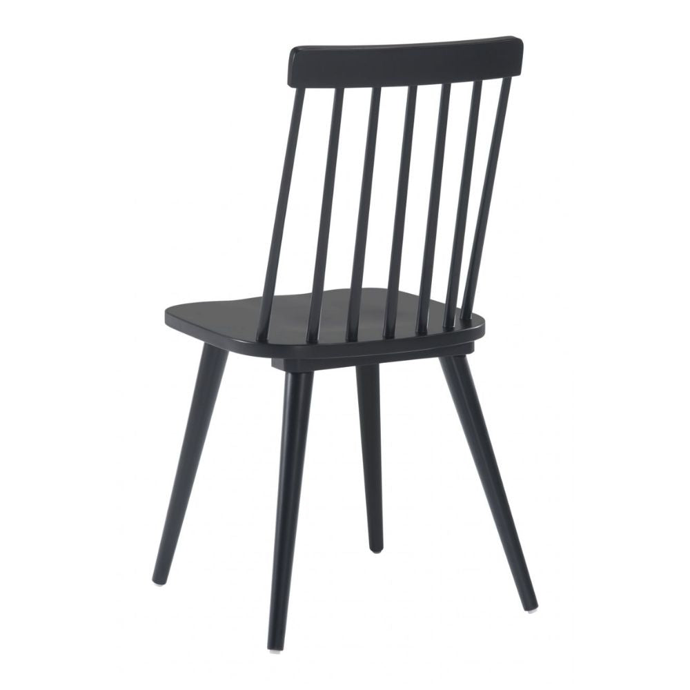 CHAIR ZUO ASHLEY 101846 | Dining Chair |Black | Painted Rubberwood | Inside | Bar Restaurant Cafetería Food Court Bar Breakfast Kitchen Bistro Office Space