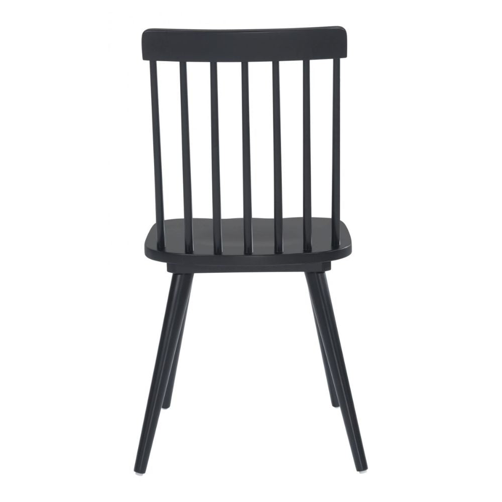 CHAIR ZUO ASHLEY 101846 | Dining Chair |Black | Painted Rubberwood | Inside | Bar Restaurant Cafetería Food Court Bar Breakfast Kitchen Bistro Office Space