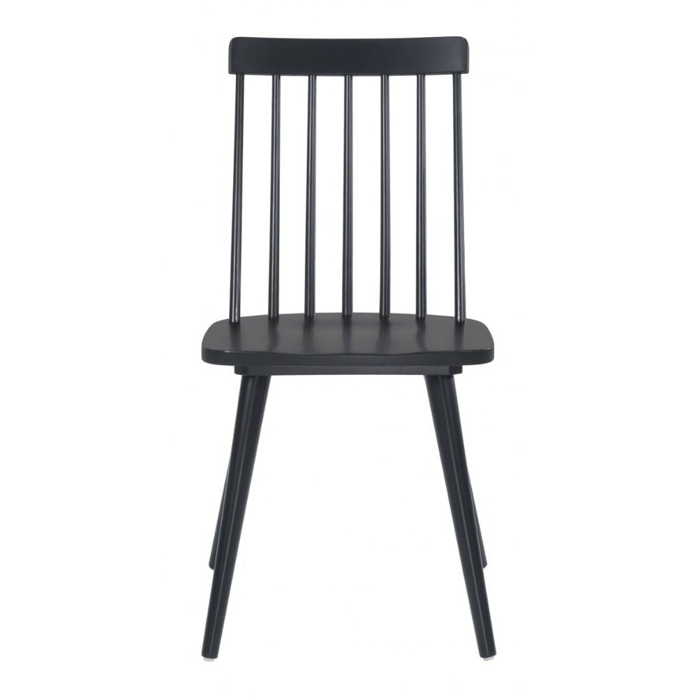 CHAIR ZUO ASHLEY 101846 | Dining Chair |Black | Painted Rubberwood | Inside | Bar Restaurant Cafetería Food Court Bar Breakfast Kitchen Bistro Office Space