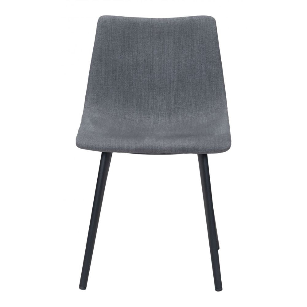 CHAIR ZUO DANIEL 101949 | Dining Chair | Gray Black | 100%Polyester | Fabric | Inside | Bar Restaurant Cafetería Food Court Bar Breakfast Kitchen Bistro Office Space