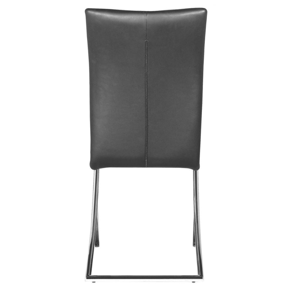 CHAIR ZUO DELFIN 102101 | Dining Chair | Black Chrome | 100% Polyurethane | Faux Leather | Inside | Use Interior Department Room Department Accommodation Studio Decoration Interiors Home Dinner Room