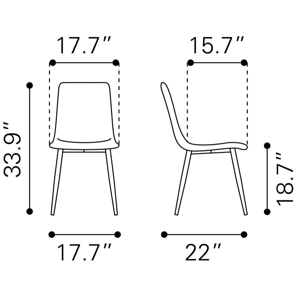 CHAIR ZUO DOLCE 101552 | Vintage Dining Chair |Black | 100% Polyurethane | Faux Leather | Inside | Use Interior Department Room Department Accommodation Studio Decoration Interiors Home Habitacion Dinner Room