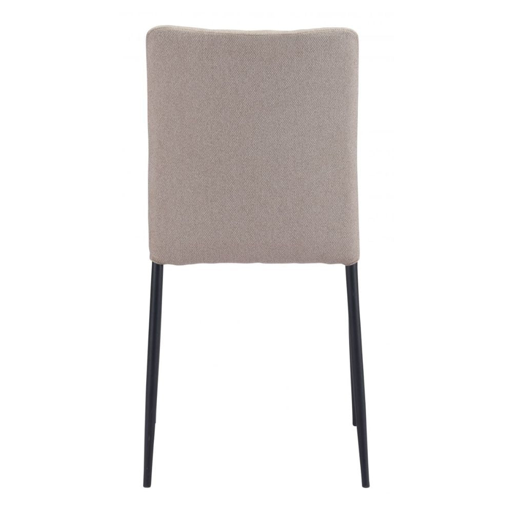 CHAIR ZUO HARVE 101900 | Dining Chair | Beige Black | 100% Polyester | Fabric | Powder Coated Steel | Inside | Use Interior Department Room Department Accommodation Studio Decoration Interiors Home Habitacion Dinner Room