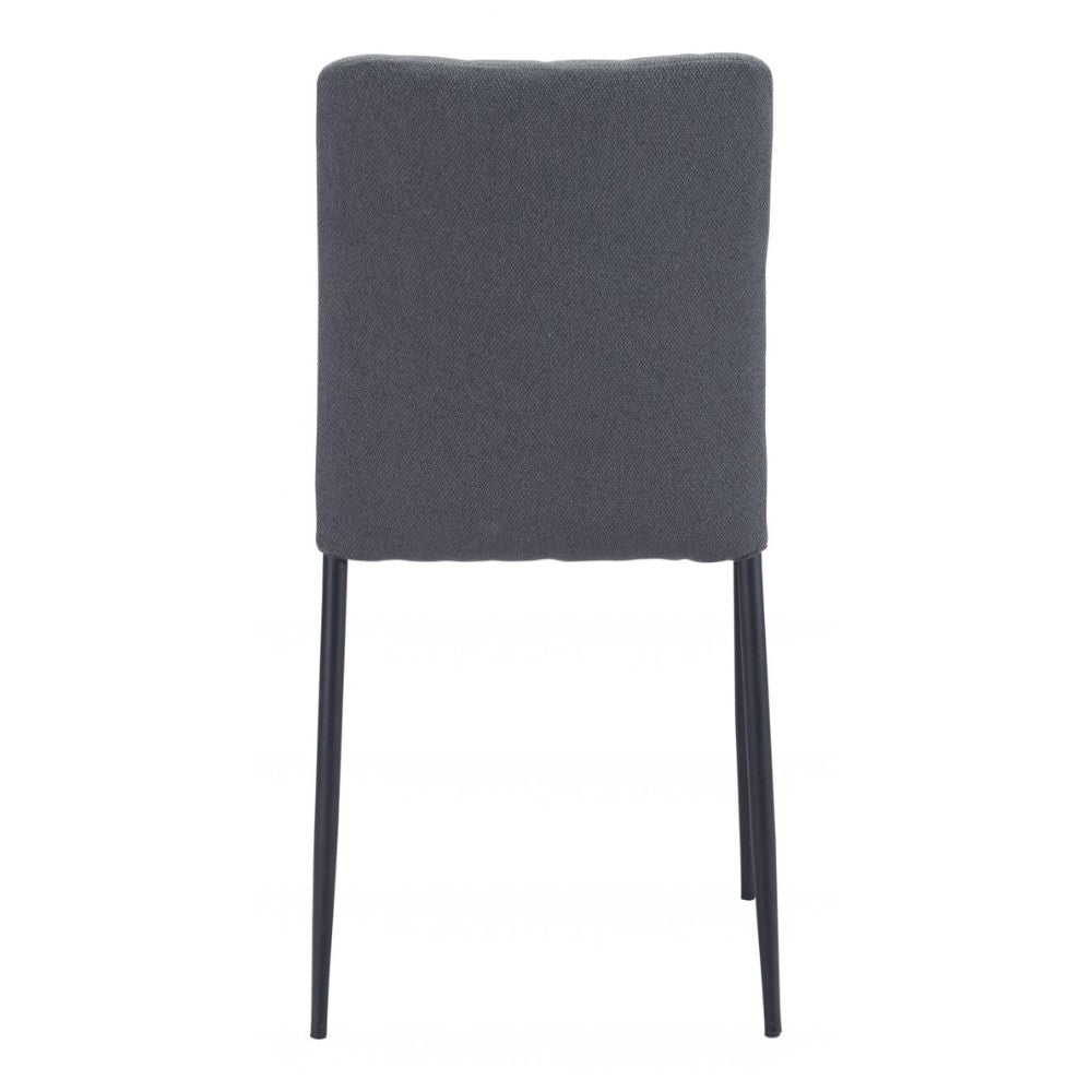 CHAIR ZUO HARVE 101901 | Dining Chair | Gray Black | 100% Polyurethane | Faux Leather | Powder Coated Steel | Inside | Use Interior Department Room Department Accommodation Studio Decoration Interiors Home Habitacion Dinner Room