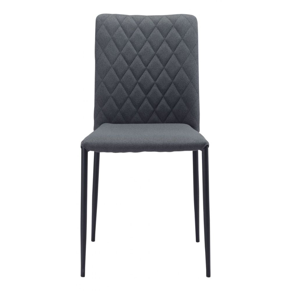 CHAIR ZUO HARVE 101901 | Dining Chair | Gray Black | 100% Polyurethane | Faux Leather | Powder Coated Steel | Inside | Use Interior Department Room Department Accommodation Studio Decoration Interiors Home Habitacion Dinner Room