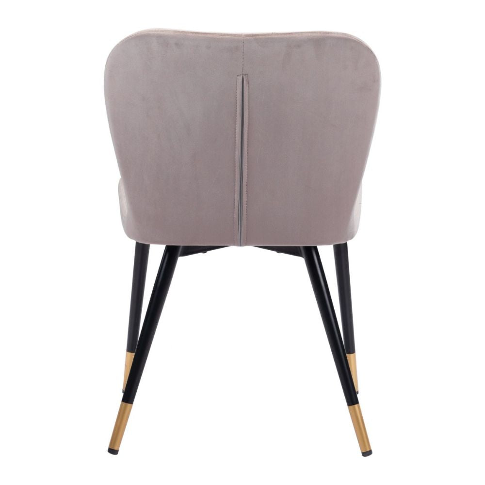 CHAIR ZUO MANCHESTER 101710 | Dining Chair | Gray Black Gold | 100% Polyester | Fabric Velvet | Inside | Use Interior Department Room Department Accommodation Studio Decoration Interiors Home Habitacion Dinner Room