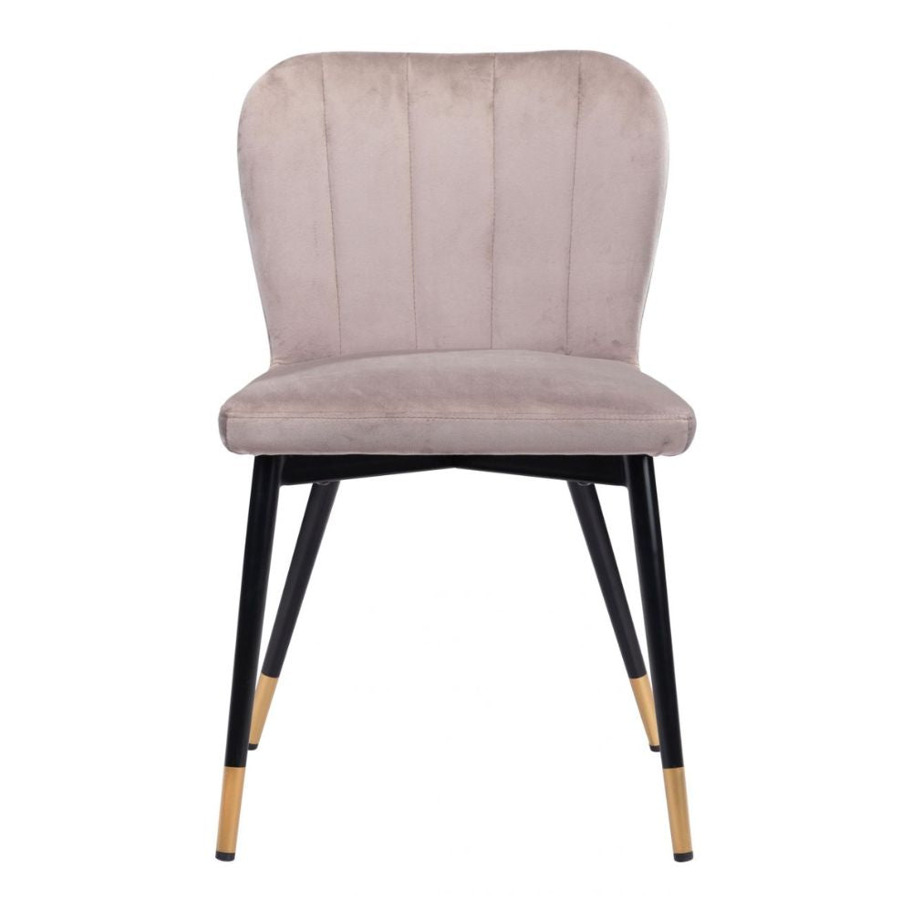 CHAIR ZUO MANCHESTER 101710 | Dining Chair | Gray Black Gold | 100% Polyester | Fabric Velvet | Inside | Use Interior Department Room Department Accommodation Studio Decoration Interiors Home Habitacion Dinner Room