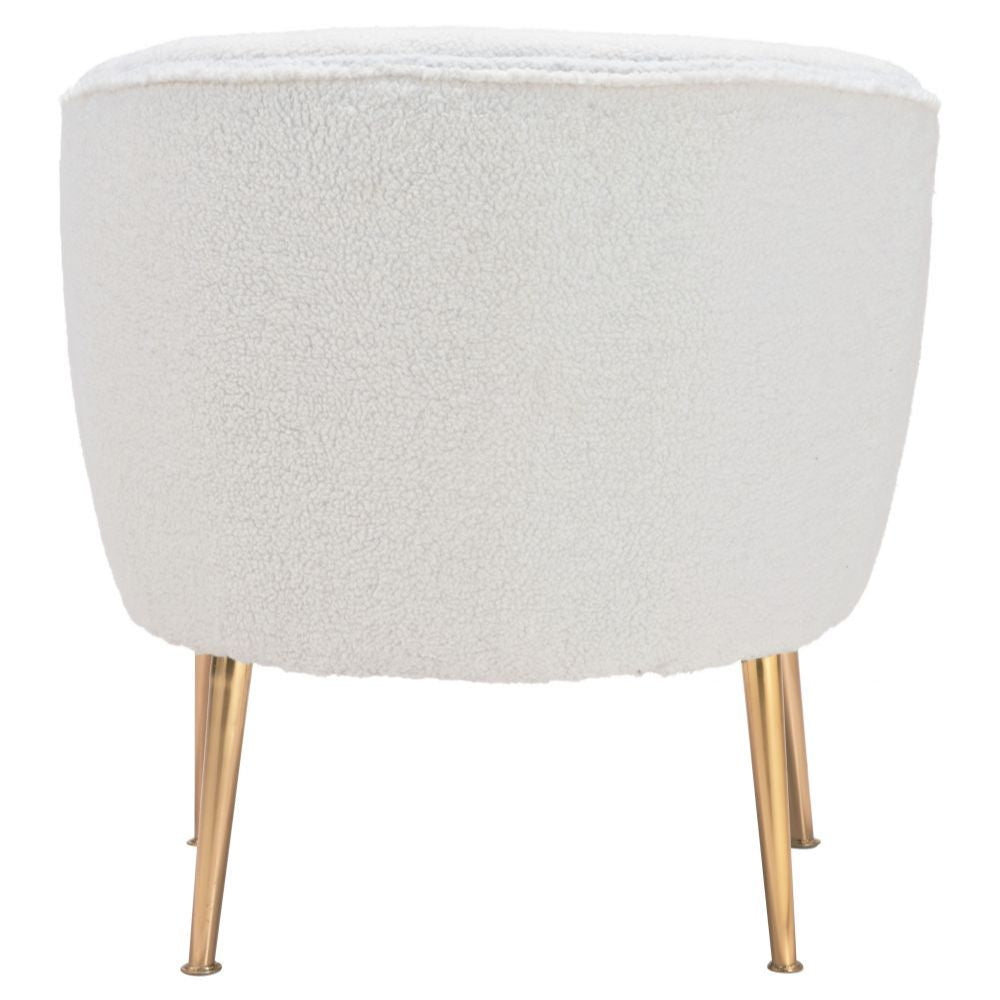 CHAIR ZUO SHERPA 101868 | Living Room Accent Chair | Beige White Gold | Fabric | Inside | Armchair Sofa Recliner Armchair Divan Upholstered Seat Living Room Home Home Waiting Room Office Living Room