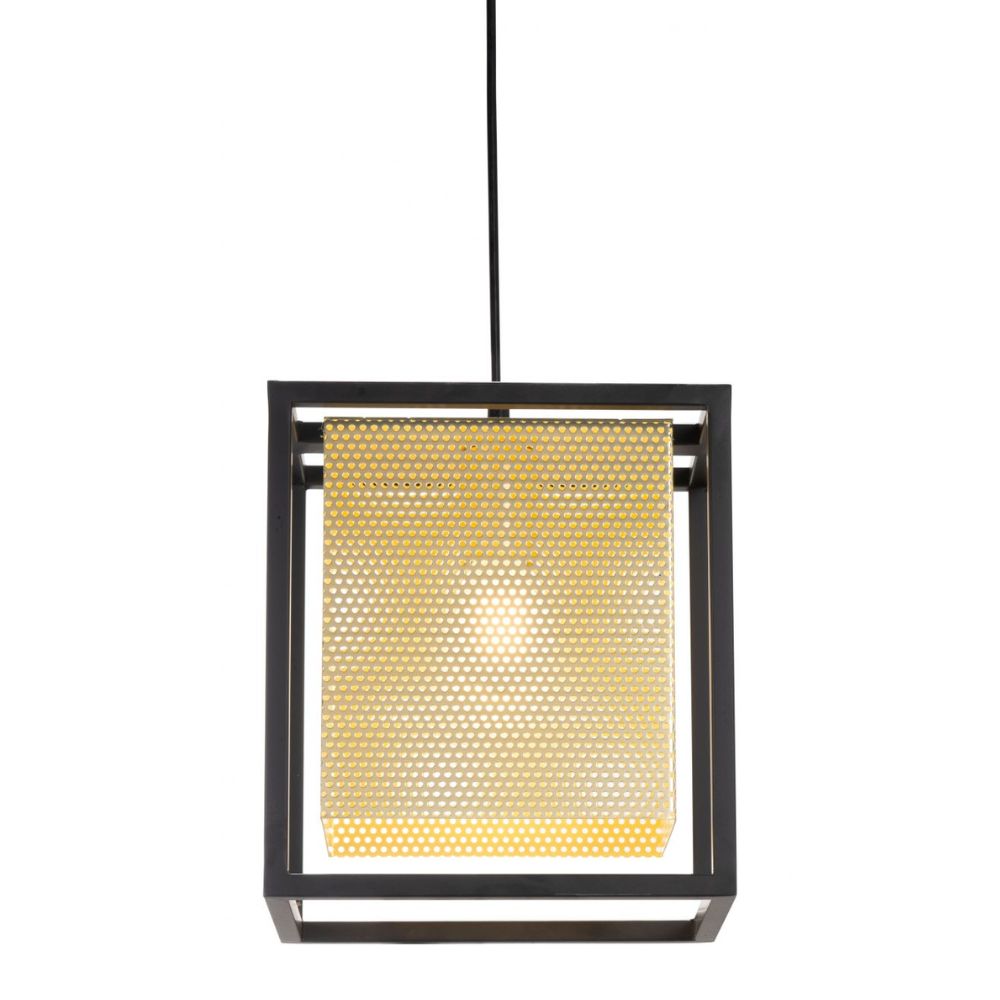 LAMP ZUO YVES | Ceiling Lamp for Dinning Room | Gold | Black | Powder Coated Steel | Electroplated Steel | Inside | Room Waiting Room Bedroom Decorative Home Interior Decoration Lamp Ilumination Modern Light Kitchen