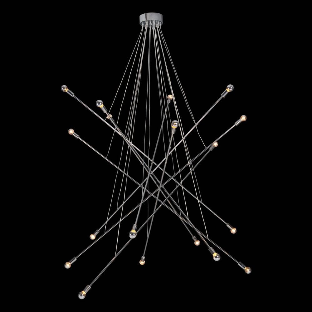 LAMP ZUO BELIEF | Ceiling Lamp for Living Room | Chrome | Chromed Steel | Inside Bedroom Waiting Room Decorative Room Home Interior Decorative Lamp Lighting Floor Lamp Modern Lamp Light Kitchen Living Room Bedroom