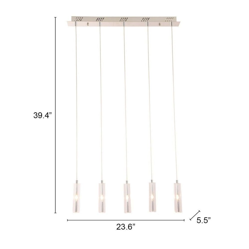 LAMP ZUO CELERON | Ceiling Lamp for Living Room Dining Room | Transparent Glass | Galvanized Steel | Inside Bedroom Waiting Room Decorative Room Home Interior Decorative Lamp Lighting Floor Lamp Modern Lamp Light Kitchen Living Room Bedroom