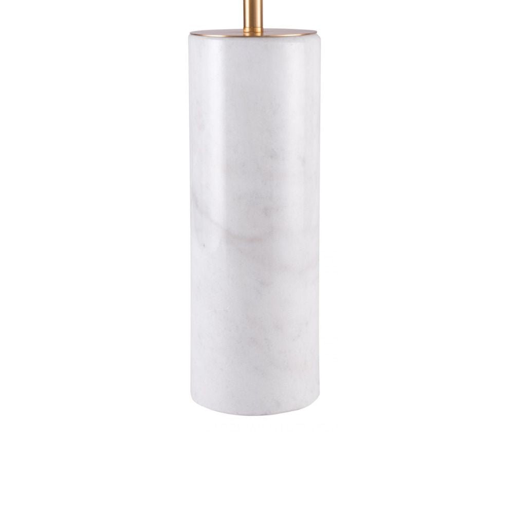 LAMP ZUO CIARA | Decorative Table Lamp for Home | White Steel Structure Base | Beige | Polyester Marble | Inside Bedroom Waiting Room Decorative Room Home Interior Decorative Lamp Lighting Floor Lamp Modern Lamp Light Kitchen Living Room Bedroom