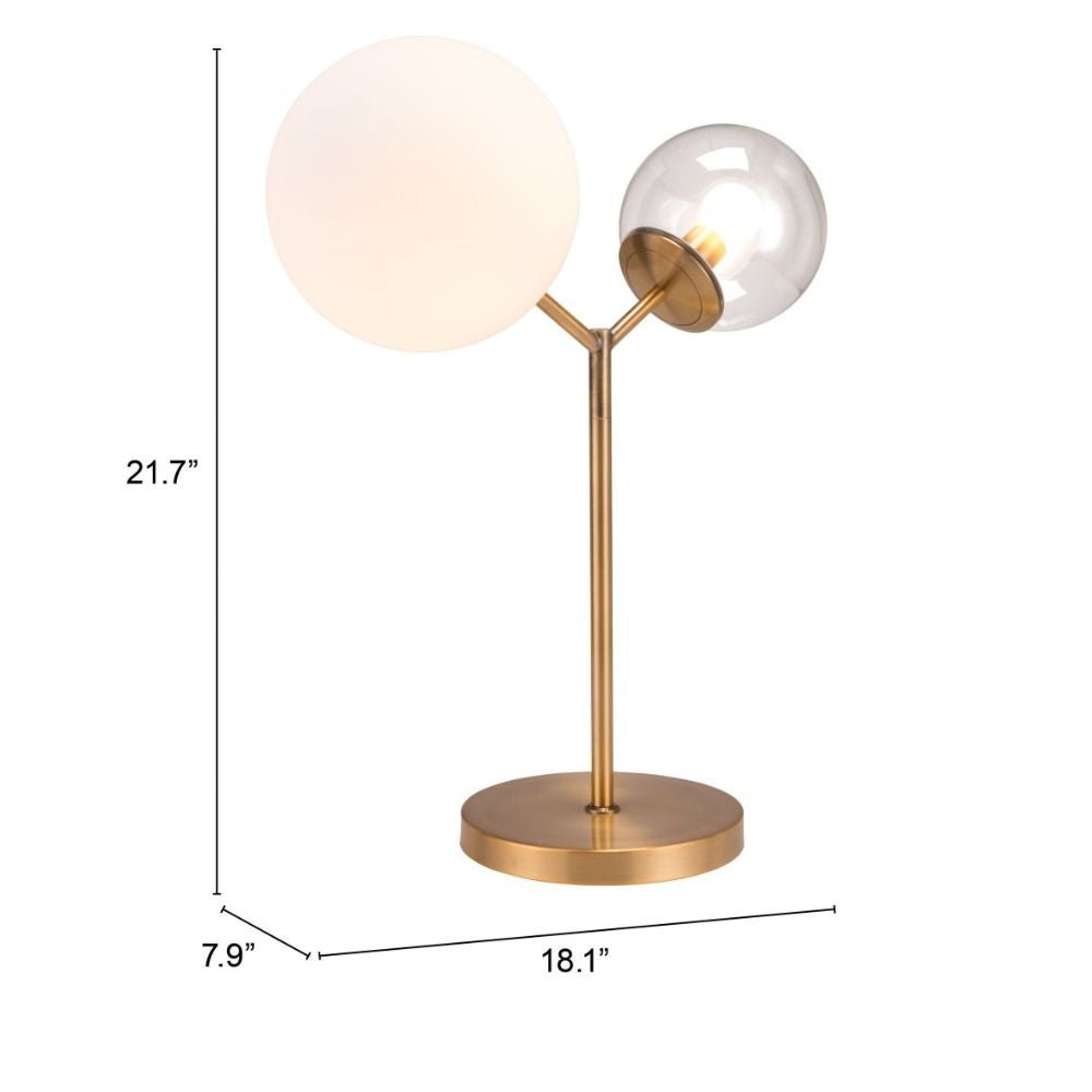 LAMP ZUO CONSTANCE | Table Lamp for Bedroom | Various Colors | Steel Frosted Transparent Glass | Inside Bedroom Waiting Room Decorative Room Home Interior Decorative Lamp Lighting Floor Lamp Modern Lamp Light Kitchen Living Room Bedroom