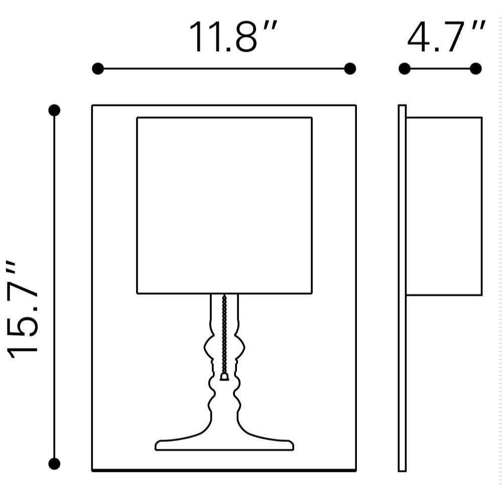 LAMP ZUO DREAM | Wall Sconce for Bedroom Home | Black | Painted Steel | Inside Bedroom Waiting Room Decorative Room Home Interior Decorative Lamp Lighting Floor Lamp Modern Lamp Light Kitchen Living Room Bedroom