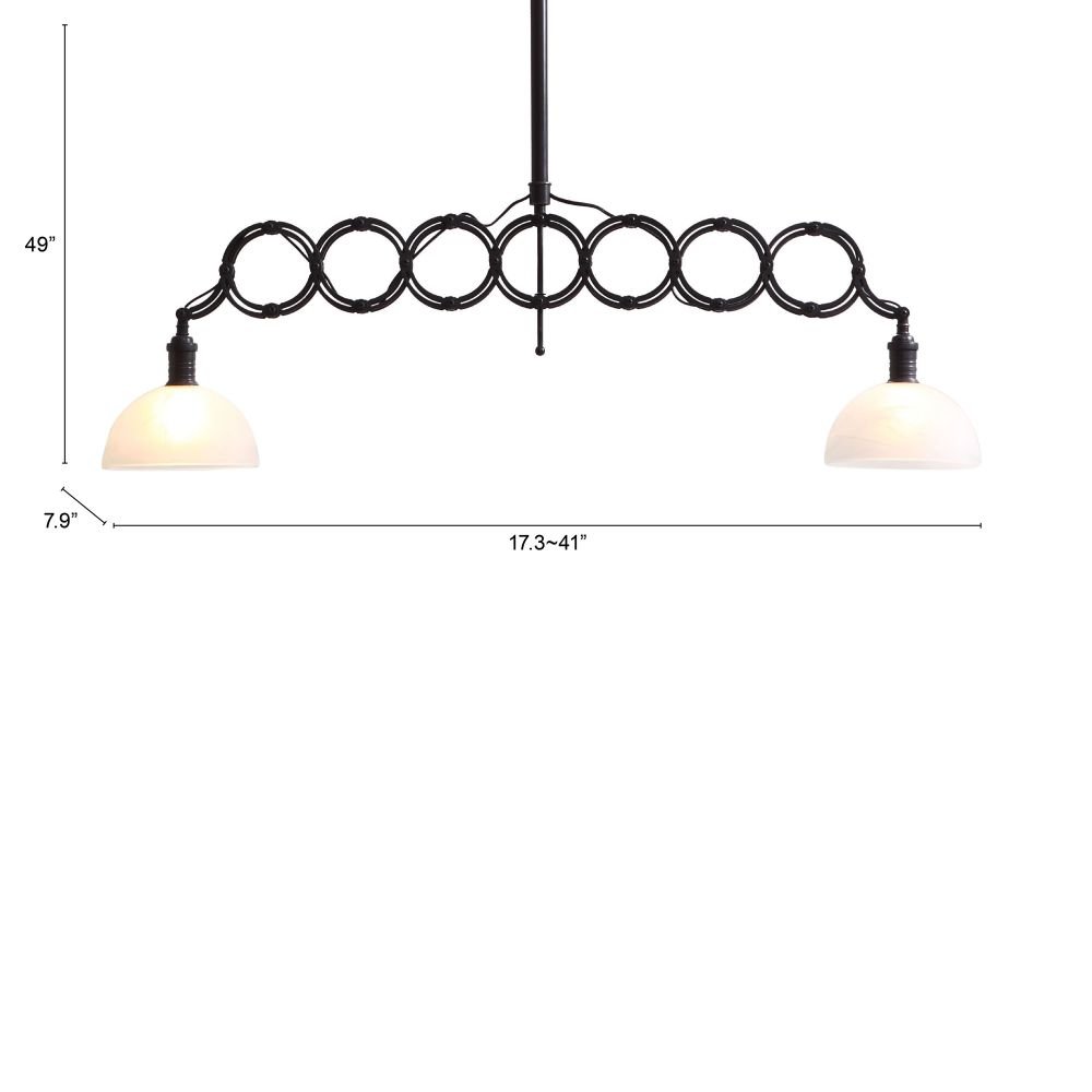 LAMP ZUO JADE | Ceiling Lamp for Dining Room Bedroom Restaurant | Antique Black | Painted Steel | Inside Bedroom Waiting Room Decorative Room Home Interior Decorative Lamp Lighting Floor Lamp Modern Lamp Light Kitchen Living Room Bedroom