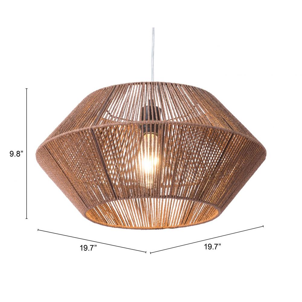 LAMP ZUO KENDRICK | Ceiling Lamp for Living Room | Natural Brown | Steel Paper | Inside Bedroom Waiting Room Decorative Room Home Interior Decorative Lamp Lighting Floor Lamp Modern Lamp Light Kitchen Living Room Bedroom