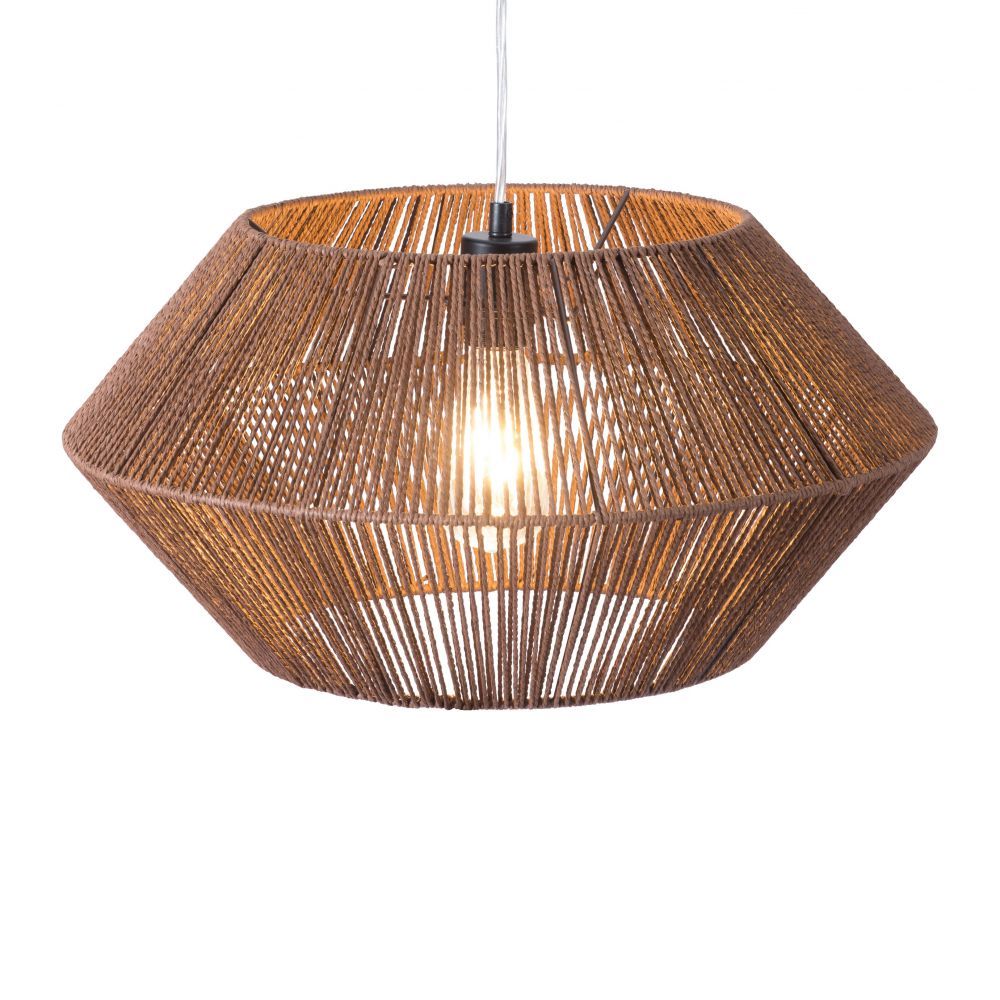 LAMP ZUO KENDRICK | Ceiling Lamp for Living Room | Natural Brown | Steel Paper | Inside Bedroom Waiting Room Decorative Room Home Interior Decorative Lamp Lighting Floor Lamp Modern Lamp Light Kitchen Living Room Bedroom