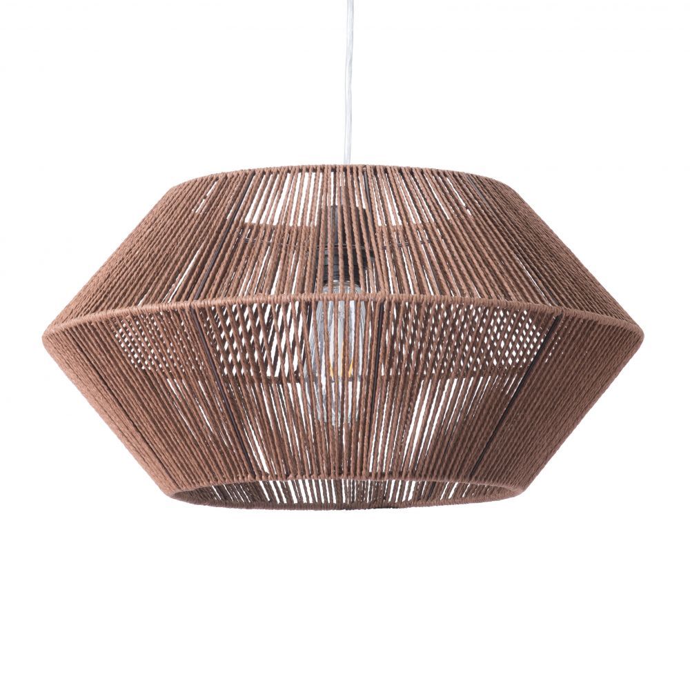 LAMP ZUO KENDRICK | Ceiling Lamp for Living Room | Natural Brown | Steel Paper | Inside Bedroom Waiting Room Decorative Room Home Interior Decorative Lamp Lighting Floor Lamp Modern Lamp Light Kitchen Living Room Bedroom