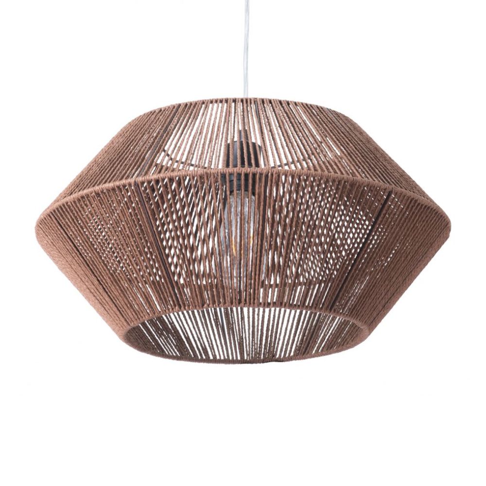 LAMP ZUO KENDRICK | Ceiling Lamp for Living Room | Natural Brown | Steel Paper | Inside Bedroom Waiting Room Decorative Room Home Interior Decorative Lamp Lighting Floor Lamp Modern Lamp Light Kitchen Living Room Bedroom