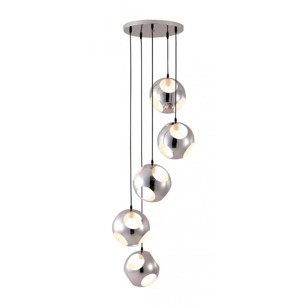 LAMP ZUO METEOR SHOWER | Ceiling Lamp for Modern Spaces | Chrome | Chromed Steel | Inside Bedroom Waiting Room Decorative Room Home Interior Decorative Lamp Lighting Floor Lamp Modern Lamp Light Kitchen Living Room Bedroom