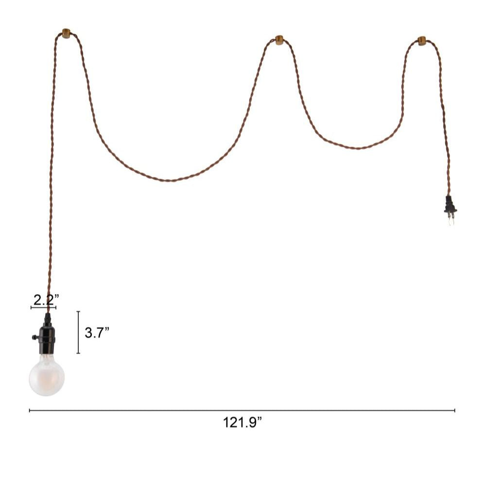 LAMP ZUO MOLLY | Ceiling Light for Bedroom | Black | Steel Braided Nylon | Inside Bedroom Waiting Room Decorative Room Home Interior Decorative Lamp Lighting Floor Lamp Modern Lamp Light Kitchen Living Room Bedroom