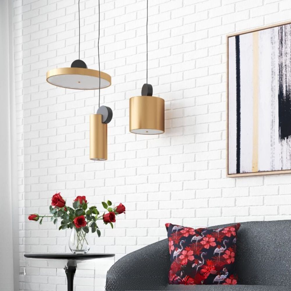 LAMP ZUO MOZU | Ceiling Light for Dining Room | Black Gold | Galvanized Steel with Powder Coating | Inside Bedroom Waiting Room Decorative Room Home Interior Decorative Lamp Lighting Floor Lamp Modern Lamp Light Kitchen Living Room Bedroom Set