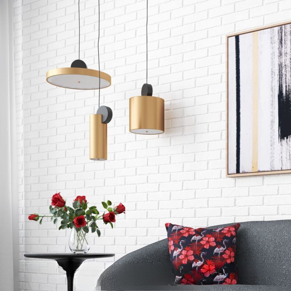LAMP ZUO MYSON | Ceiling Light for Dining Room | Black Gold | Galvanized Steel with Powder Coating | Inside Bedroom Waiting Room Decorative Room Home Interior Decorative Lamp Lighting Floor Lamp Modern Lamp Light Kitchen Living Room Bedroom Set