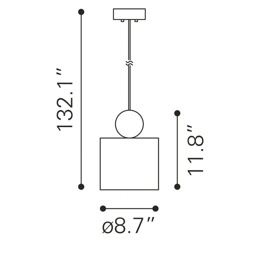 LAMP ZUO MYSON | Ceiling Light for Dining Room | Black Gold | Galvanized Steel with Powder Coating | Inside Bedroom Waiting Room Decorative Room Home Interior Decorative Lamp Lighting Floor Lamp Modern Lamp Light Kitchen Living Room Bedroom