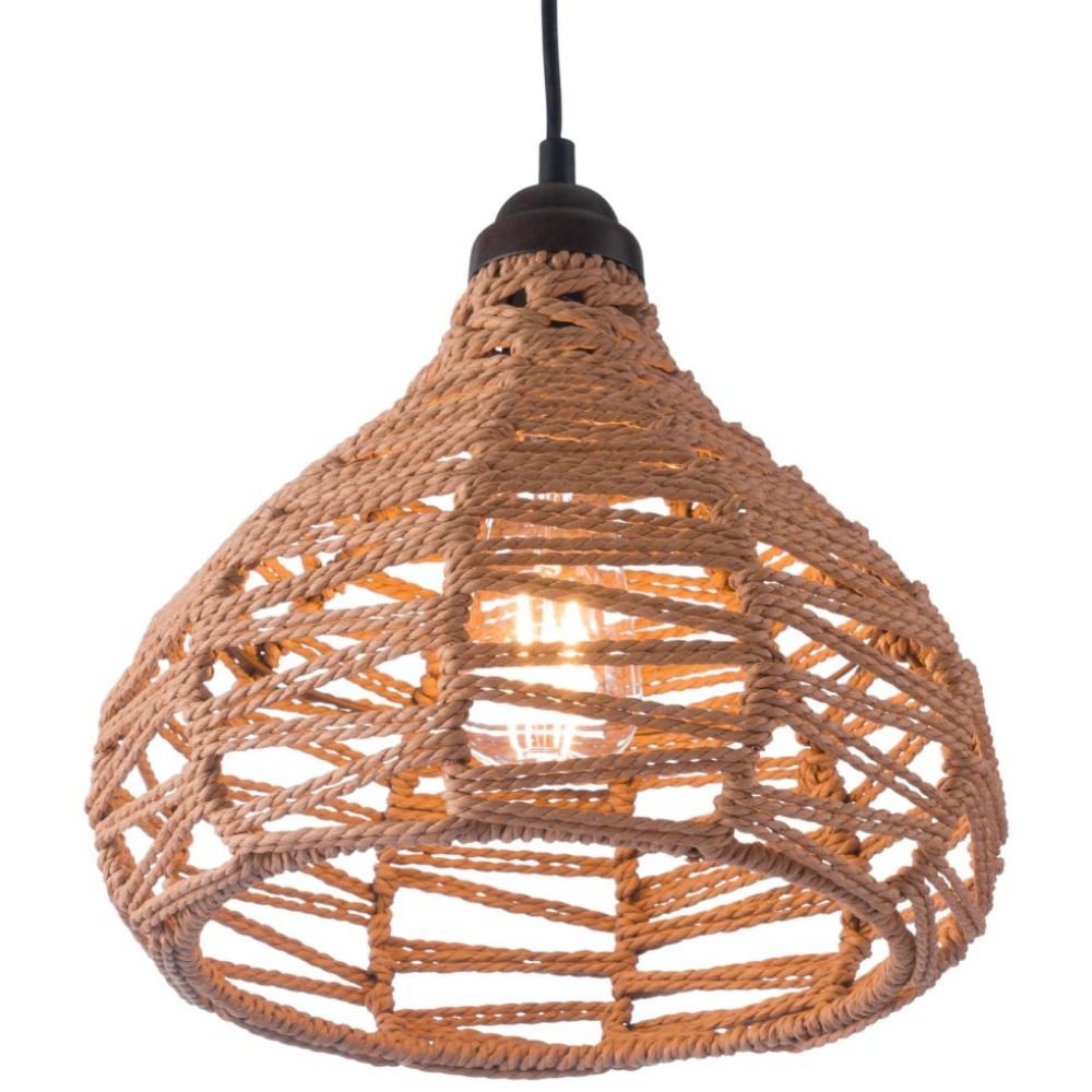 LAMP ZUO NEZZ | Ceiling Lamp for Bar Hallway Space | Natural Brown | Powder-Coated Steel | Inside Bedroom Waiting Room Decorative Room Home Interior Decorative Lamp Lighting Floor Lamp Modern Lamp Light Kitchen Living Room Bedroom