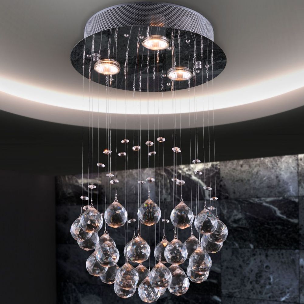 LAMP ZUO POLLOW | Ceiling Lamp for Elegant Living Room | Chrome | Steel Glass | Inside Bedroom Waiting Room Decorative Room Home Interior Decorative Lamp Lighting Floor Lamp Modern Lamp Light Kitchen Living Room Bedroom Set