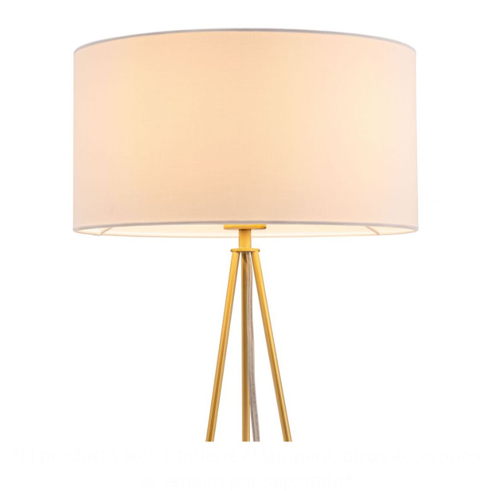 LAMP ZUO SASCHA | Table Lamp | Brass | Gold | Electroplated Steel | Poly Cotton | Inside | Room Waiting Room Bedroom Decorative Home Interior Decoration Lamp Ilumination Modern Light Kitchen