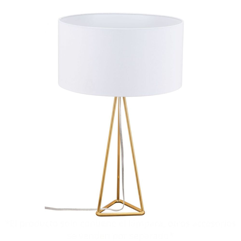 LAMP ZUO SASCHA | Table Lamp | Brass | Gold | Electroplated Steel | Poly Cotton | Inside | Room Waiting Room Bedroom Decorative Home Interior Decoration Lamp Ilumination Modern Light Kitchen