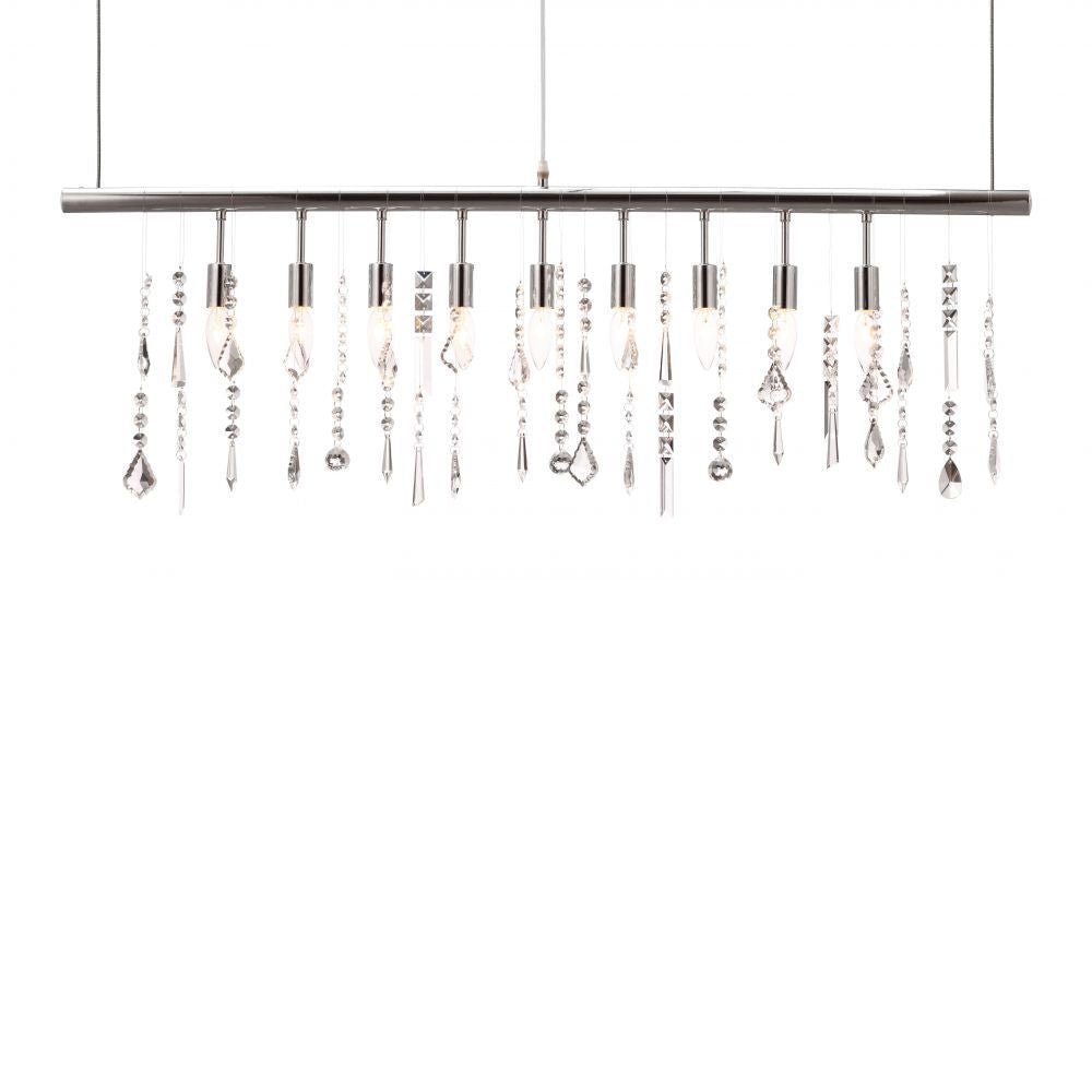 LAMP ZUO SHOOTING STARS | Ceiling Lamp for Dining Room | Chrome Clear | Chrome-Plated Steel Glass | Inside Bedroom Waiting Room Decorative Room Home Interior Decorative Lamp Lighting Floor Lamp Modern Lamp Light Kitchen Living Room Bedroom