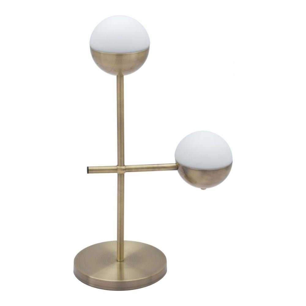 LAMP ZUO WATERLOO | Table Lamp for Living Room | Bronze | Galvanized Steel Frosted Glass | Inside Bedroom Waiting Room Decorative Room Home Interior Decorative Lamp Lighting Floor Lamp Modern Lamp Light Kitchen Living Room Bedroom