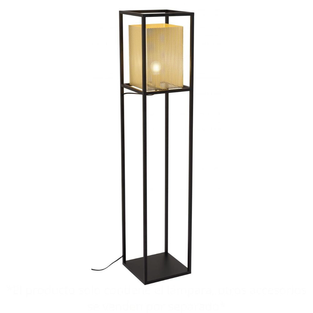 LAMP ZUO YVES | Floor Lamp for Living Room | Gold | Black | Powder Coated Steel | Electroplated Steel | Inside | Room Waiting Room Bedroom Decorative Home Interior Decoration Lamp Ilumination Modern Light Kitchen