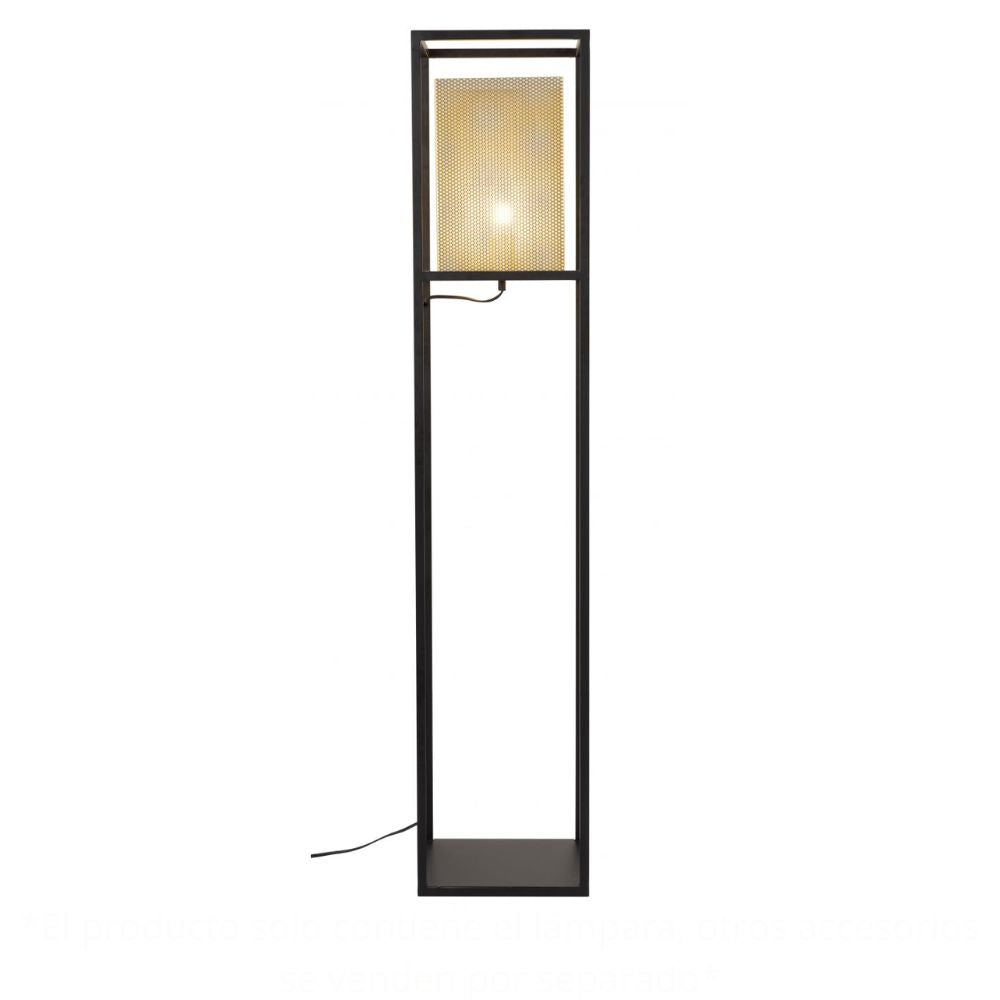 LAMP ZUO YVES | Floor Lamp for Living Room | Gold | Black | Powder Coated Steel | Electroplated Steel | Inside | Room Waiting Room Bedroom Decorative Home Interior Decoration Lamp Ilumination Modern Light Kitchen