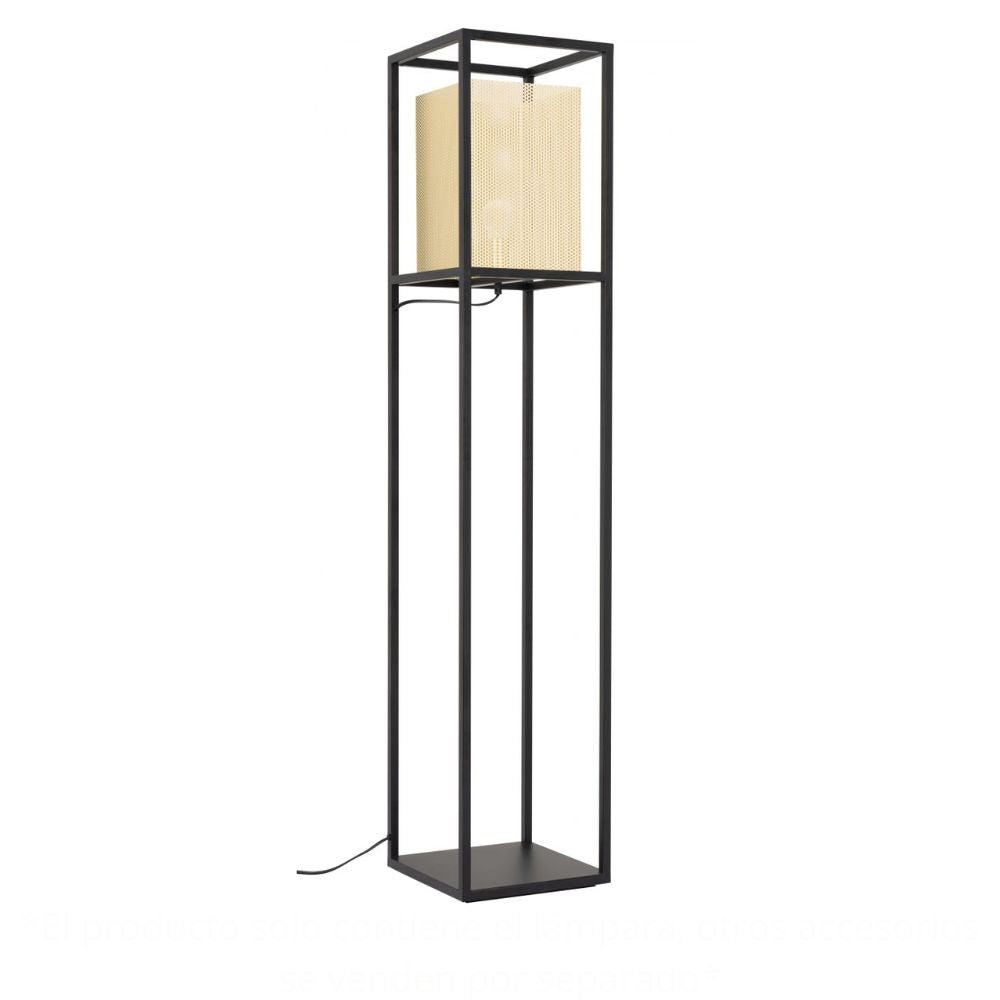 LAMP ZUO YVES | Floor Lamp for Living Room | Gold | Black | Powder Coated Steel | Electroplated Steel | Inside | Room Waiting Room Bedroom Decorative Home Interior Decoration Lamp Ilumination Modern Light Kitchen