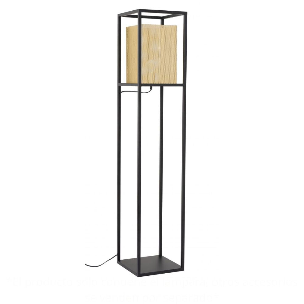 LAMP ZUO YVES | Floor Lamp for Living Room | Gold | Black | Powder Coated Steel | Electroplated Steel | Inside | Room Waiting Room Bedroom Decorative Home Interior Decoration Lamp Ilumination Modern Light Kitchen