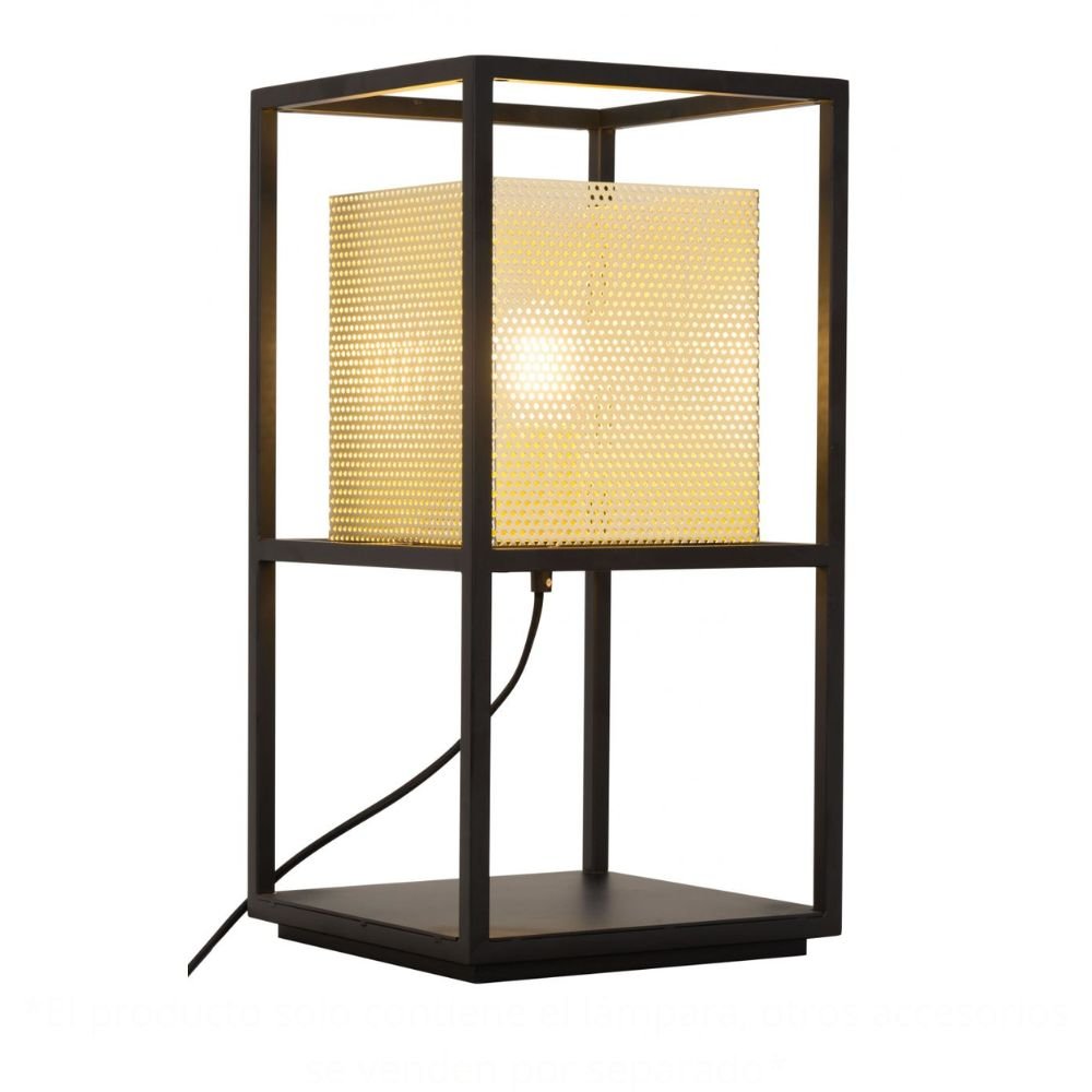 LAMP ZUO YVES | Room Table Lamp | Black | Gold | Powder Coated Steel | Electroplated Steel | Inside | Room Waiting Room Bedroom Decorative Home Interior Decoration Lamp Ilumination Modern Light Kitchen