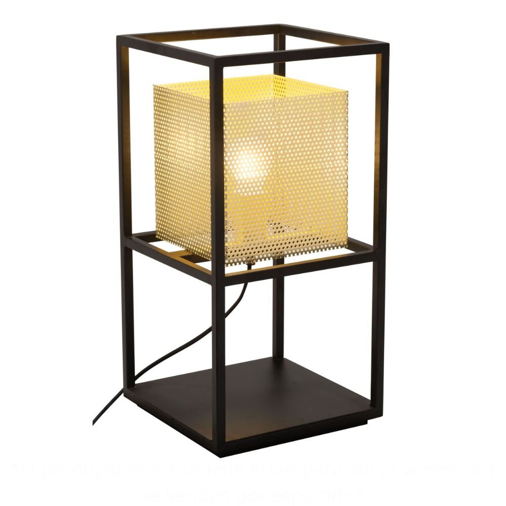 LAMP ZUO YVES | Room Table Lamp | Black | Gold | Powder Coated Steel | Electroplated Steel | Inside | Room Waiting Room Bedroom Decorative Home Interior Decoration Lamp Ilumination Modern Light Kitchen