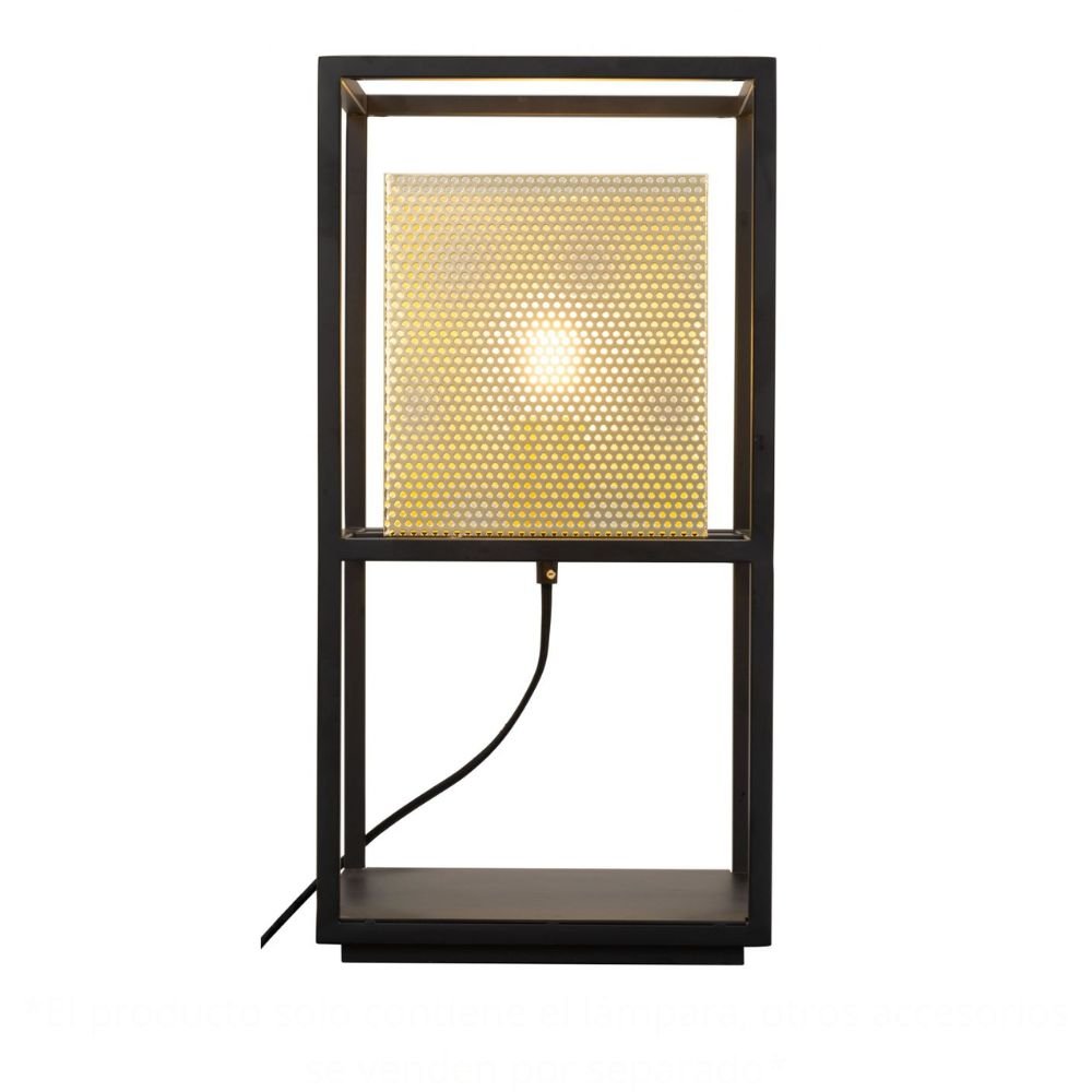 LAMP ZUO YVES | Room Table Lamp | Black | Gold | Powder Coated Steel | Electroplated Steel | Inside | Room Waiting Room Bedroom Decorative Home Interior Decoration Lamp Ilumination Modern Light Kitchen