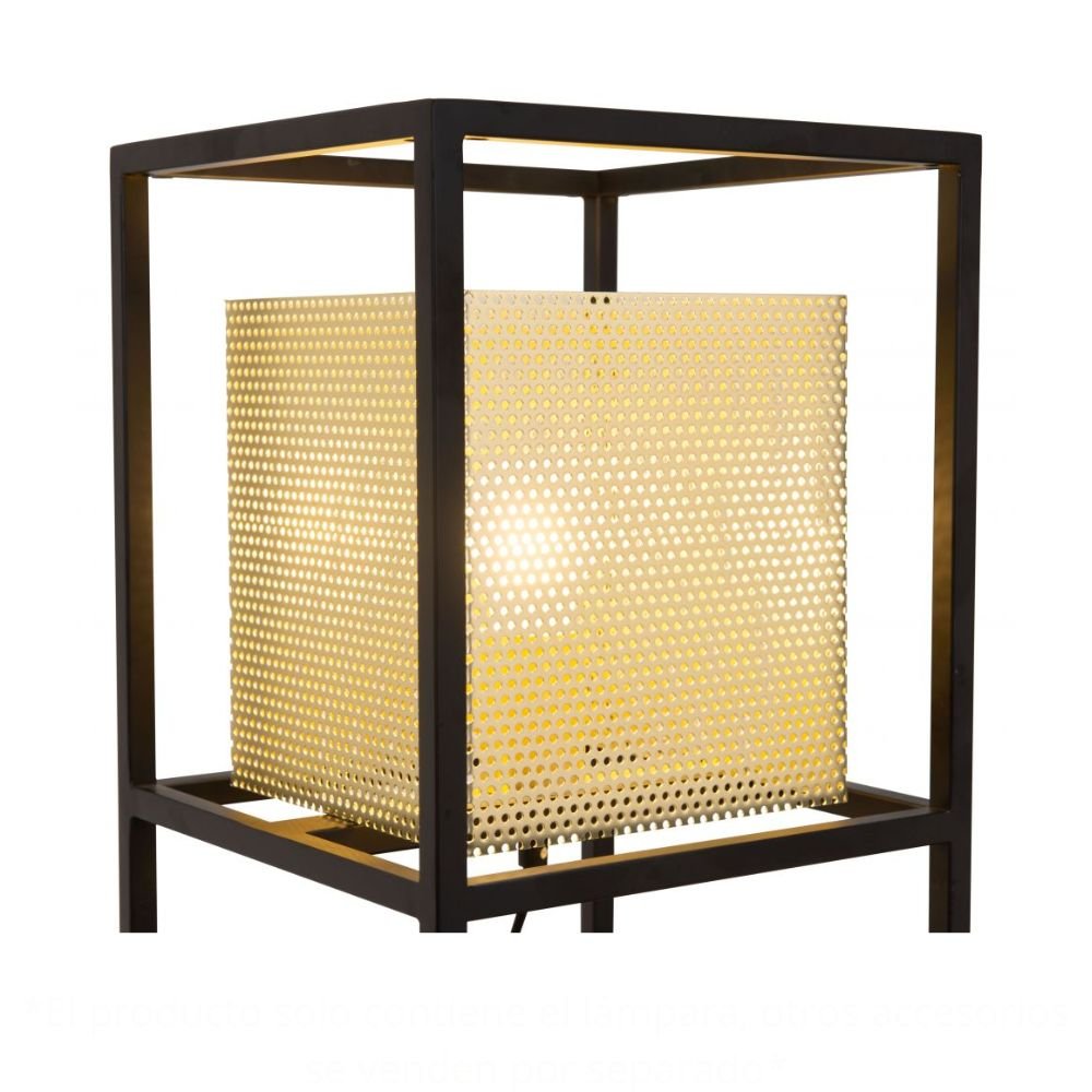 LAMP ZUO YVES | Room Table Lamp | Black | Gold | Powder Coated Steel | Electroplated Steel | Inside | Room Waiting Room Bedroom Decorative Home Interior Decoration Lamp Ilumination Modern Light Kitchen