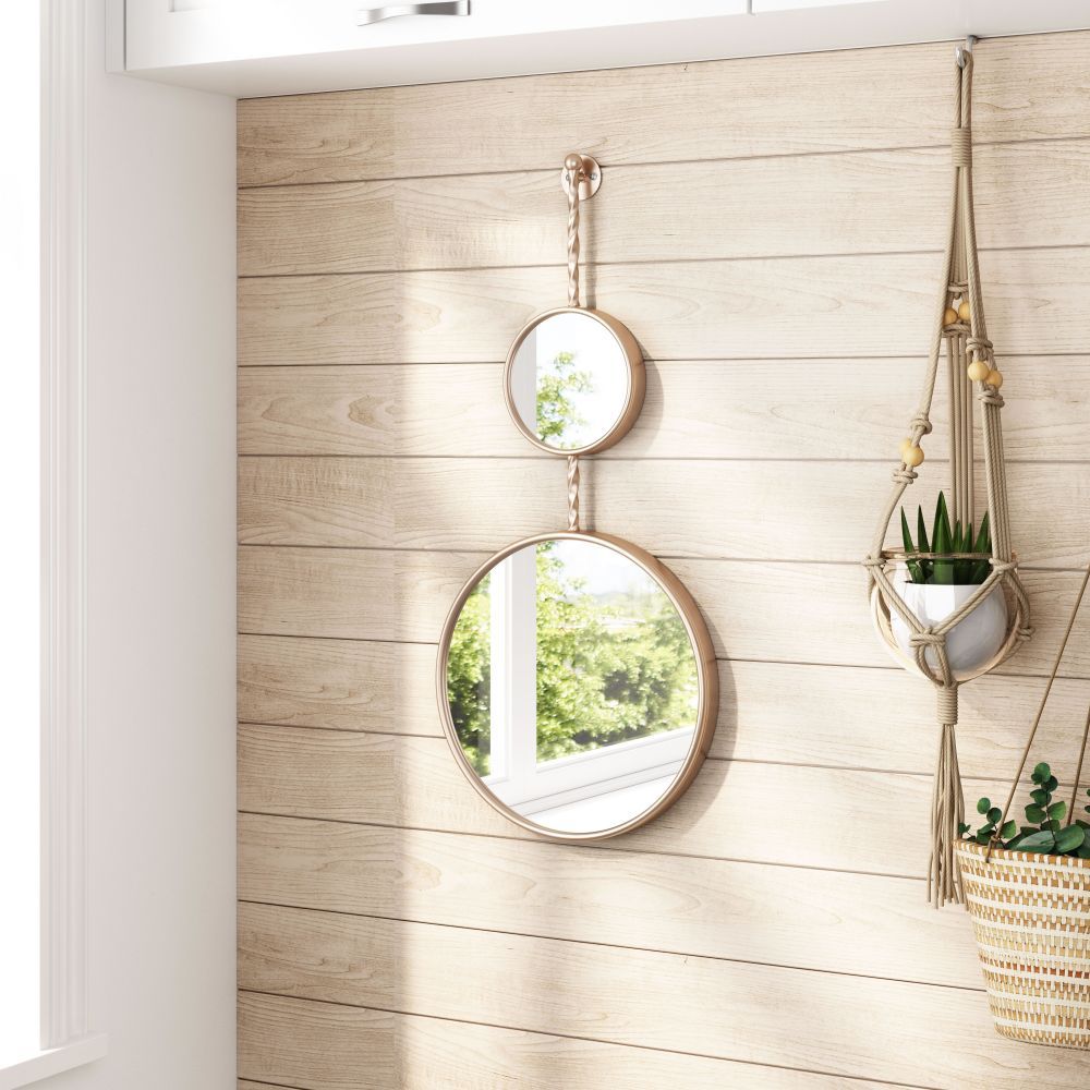 MIRROR ZUO MOTTAS | Mid-Century Modern Urban Industrial Style Wall Mirror | Gold | Painted steel | Inside Room Waiting Room Decorative Room Home Interior Decorative Bedroom Mirrors Set
